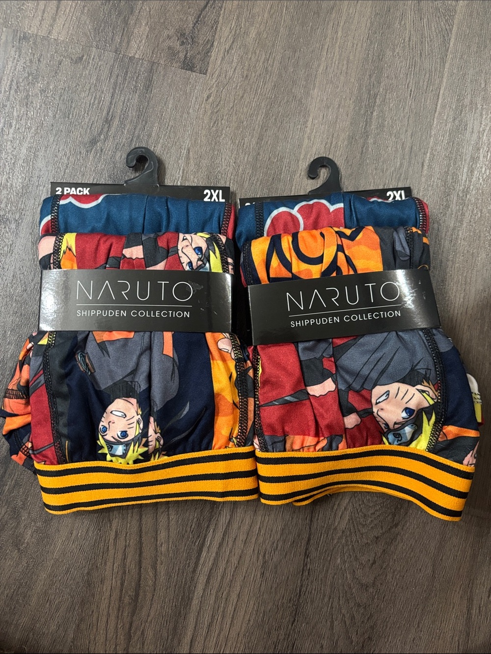 Naruto Shippuden Men's Boxer Briefs 2 packs- 4 Total pair!  Size 2XL! BRAND NEW!